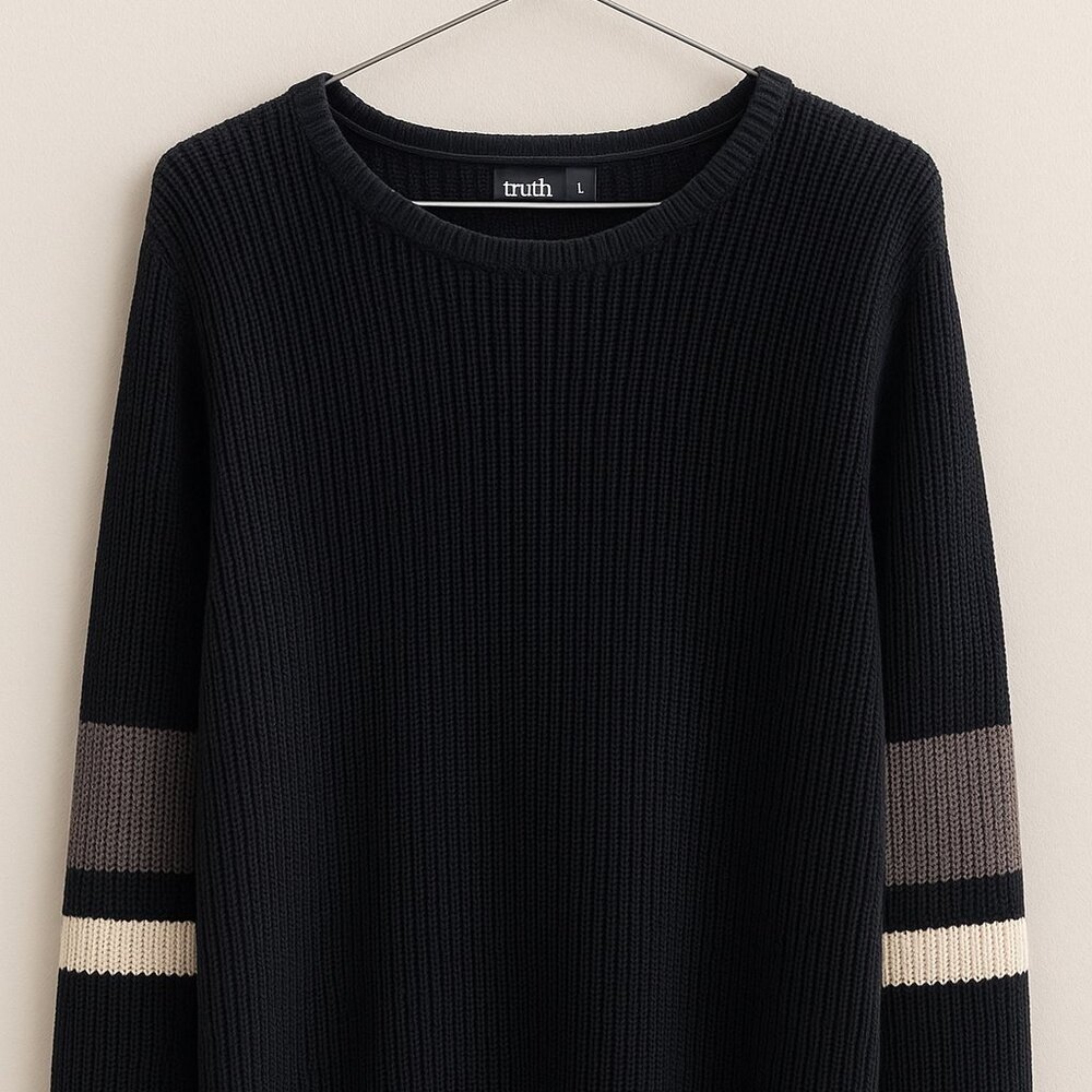 Truth by Republic Black Knit Sweater L (Men)